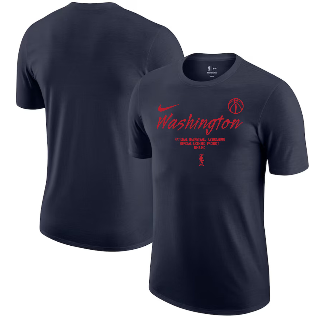 Men 2025 NBA Washington Wizards Drak Blue Nike T shirts style 3